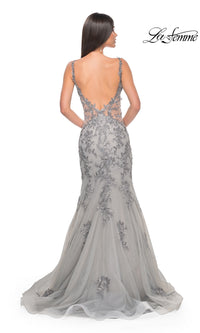 La Femme Backless Long Mermaid Prom Dress 32295