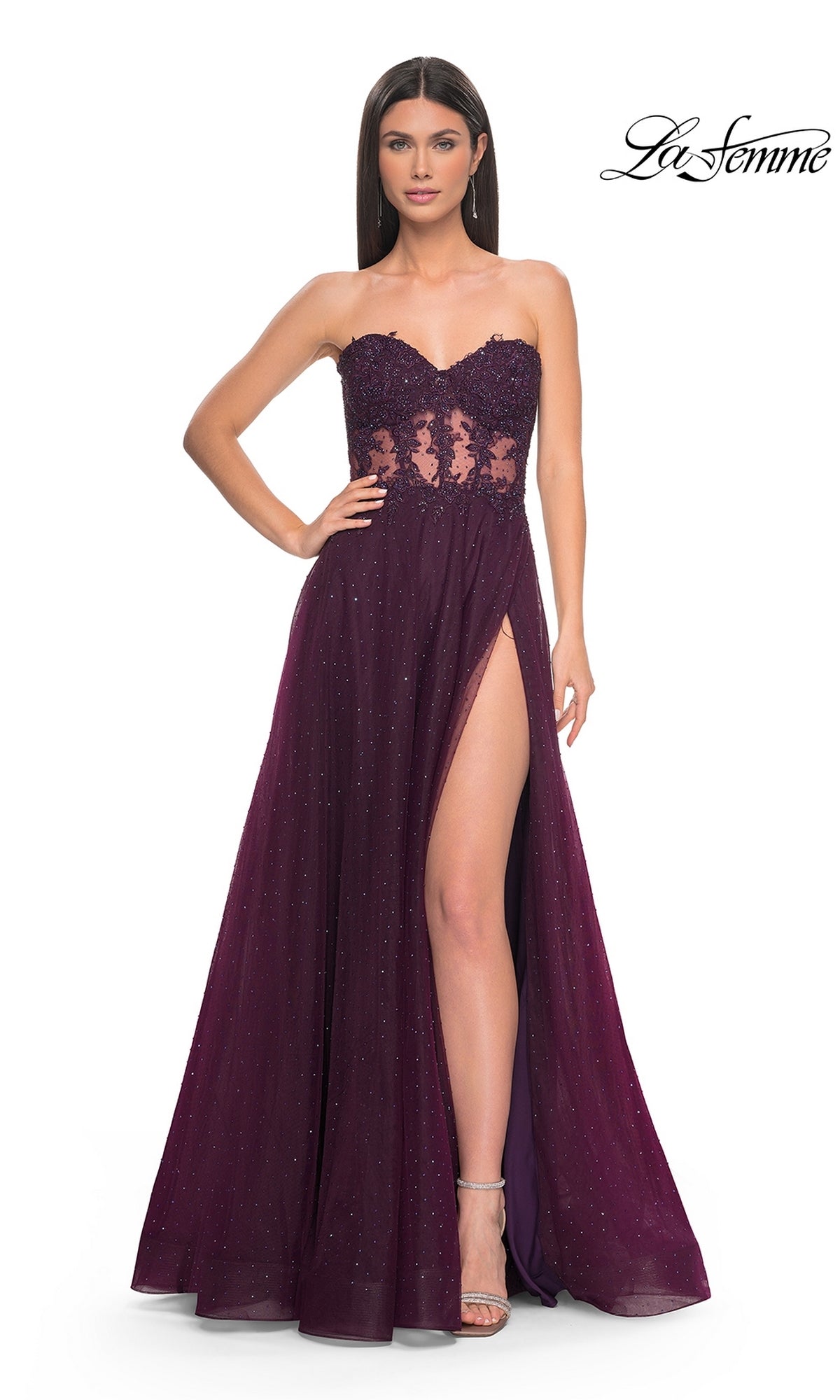 La Femme Long Prom Dress 32313