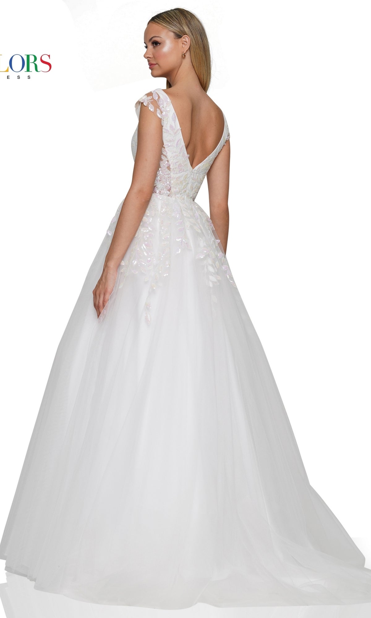 Cap Sleeve Long Prom Ball Gown: Colors Dress 3239