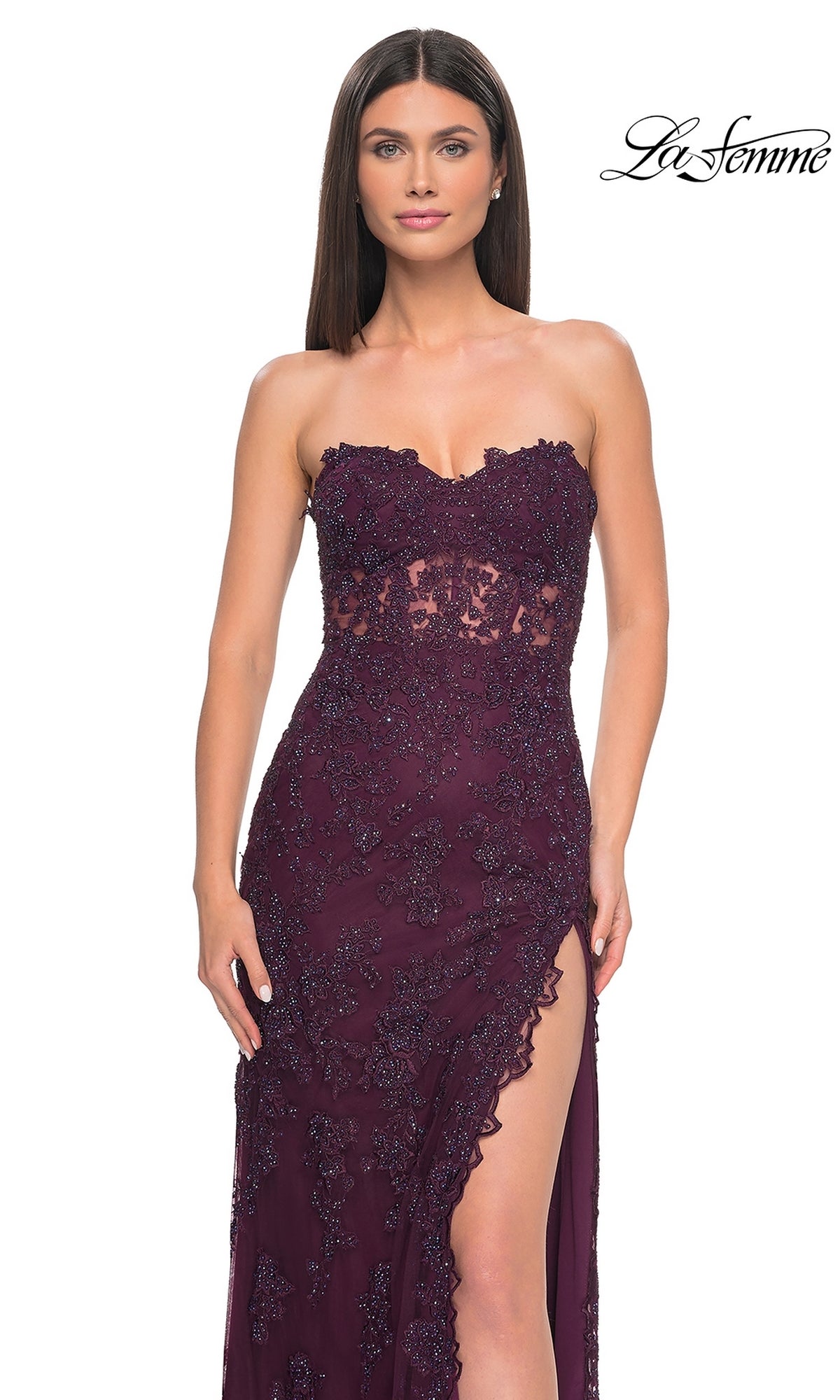 La Femme Long Prom Dress 32437