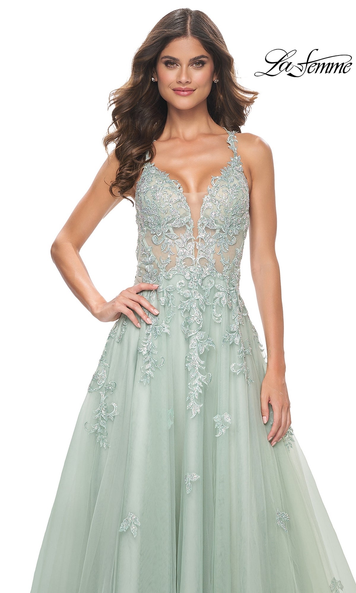 La Femme Long Prom Dress 32438