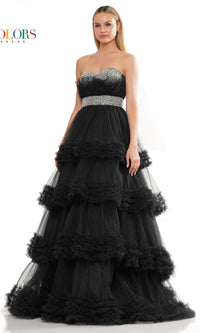 Colors Dress Ruffled Tulle Ball Gown 3245