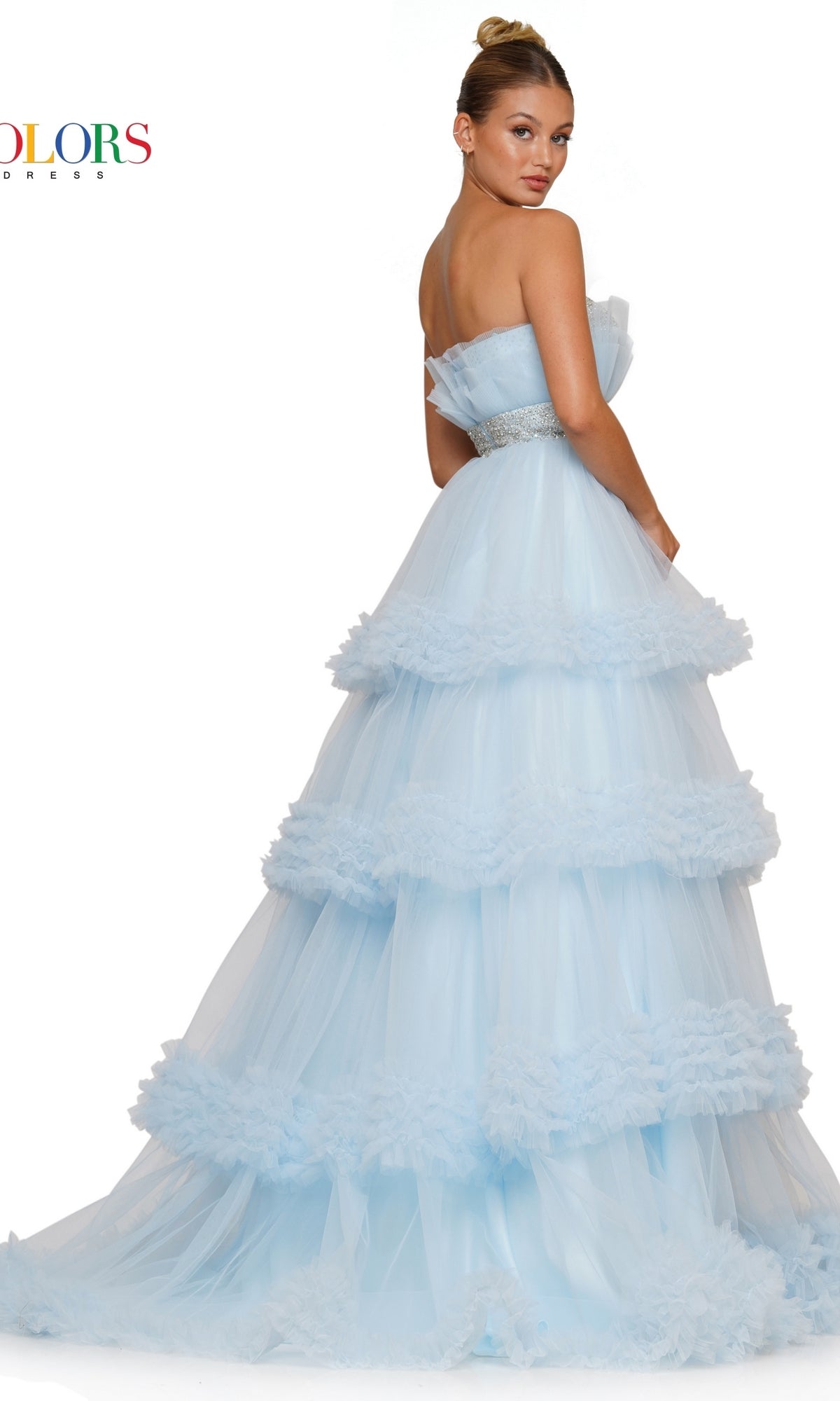 Colors Dress Ruffled Tulle Ball Gown 3245
