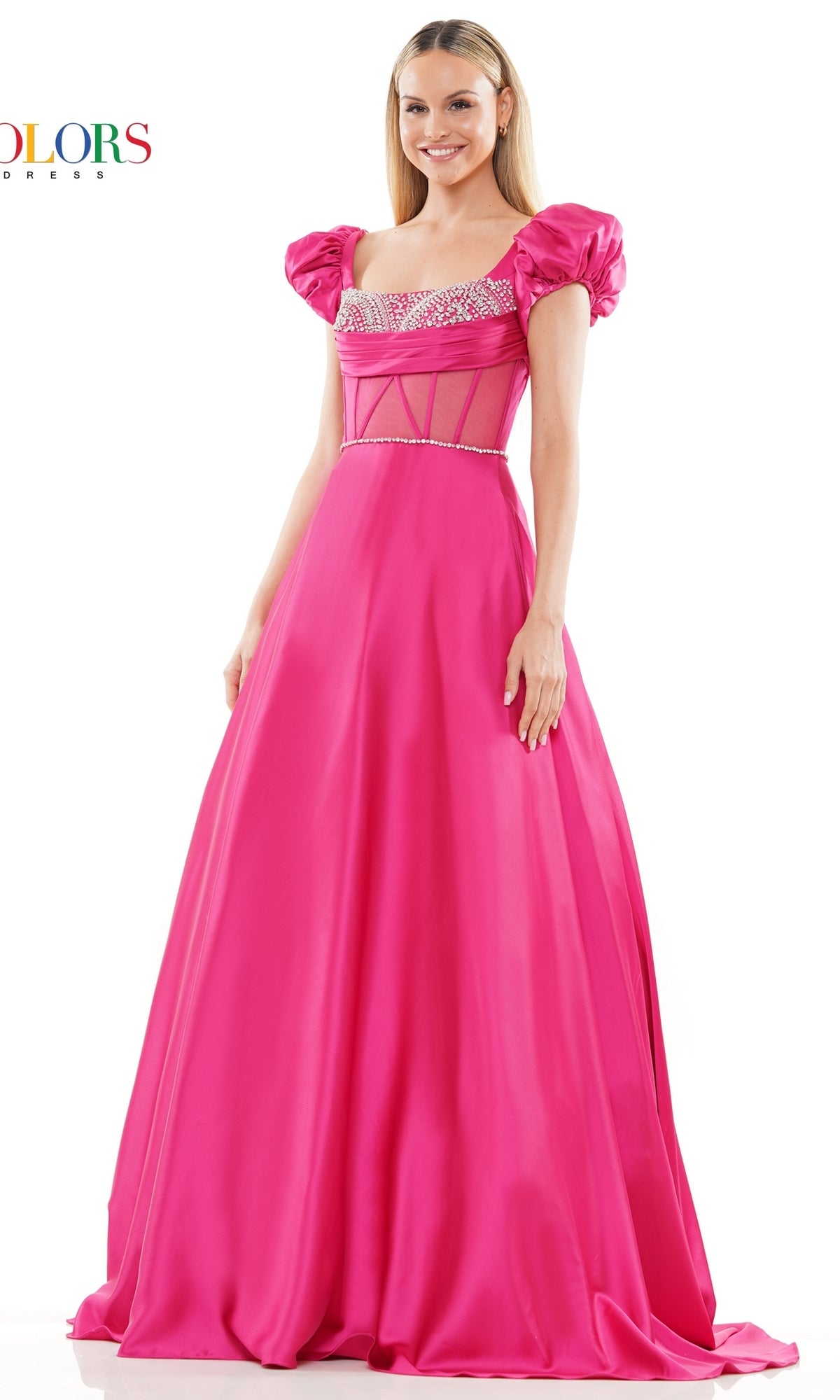 Colors Dress Puff-Sleeve Formal Ball Gown 3249