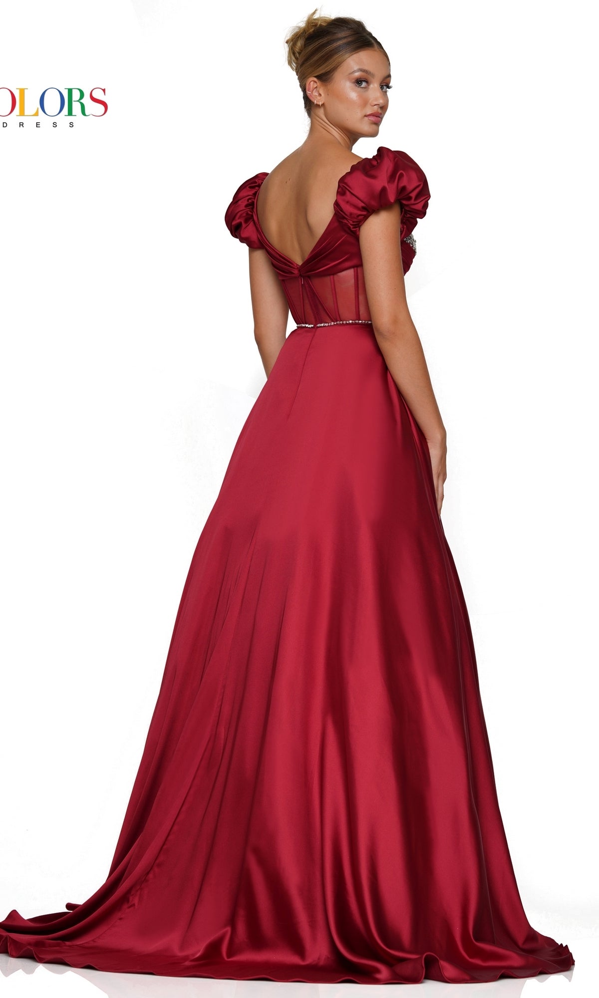 Colors Dress Puff-Sleeve Formal Ball Gown 3249
