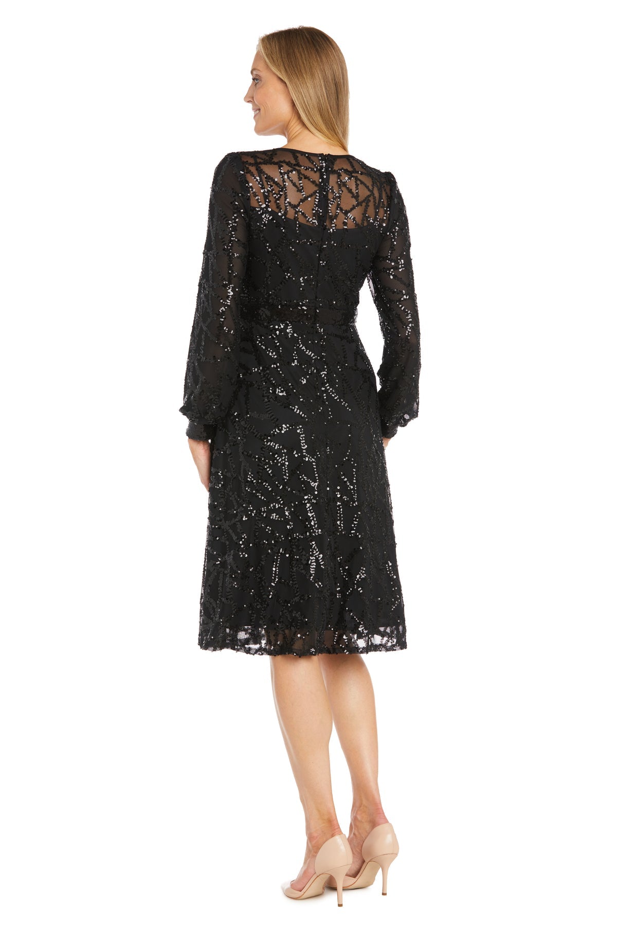 black party dress petite R & M Richards Women's Intricate Sequin Cocktail Dress, Black, 12P or a night out made in the USA Long Wrap Around Kimono Color:Sky Blue+Pink