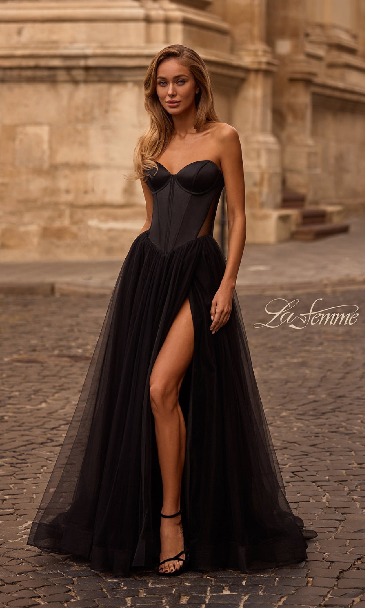 Long Black Prom Dress: La Femme 32771