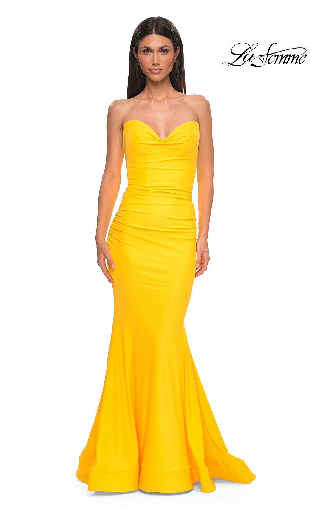 Strapless Long Mermaid Prom Dress with Lace-Up Back – PromGirl