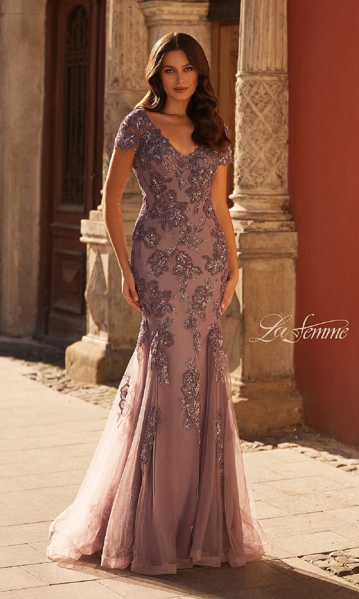 La Femme 32940 Long Formal Dress Orchid / 14 La Femme 32940 Long Formal Dress Orchid / 14