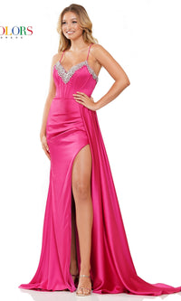 V-Neck Corset Long Formal Gown 3305 by Colors Dress