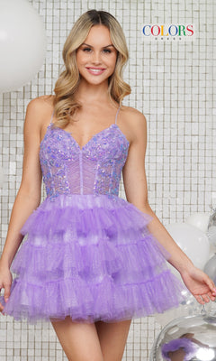 Sheer Corset Glitter Homecoming Dress with Sequins PromGirl Sheer Corset Glitter Homecoming Dress with Sequins PromGirl