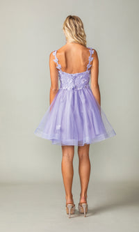 3D Butterfly Short Homecoming Dress 3369