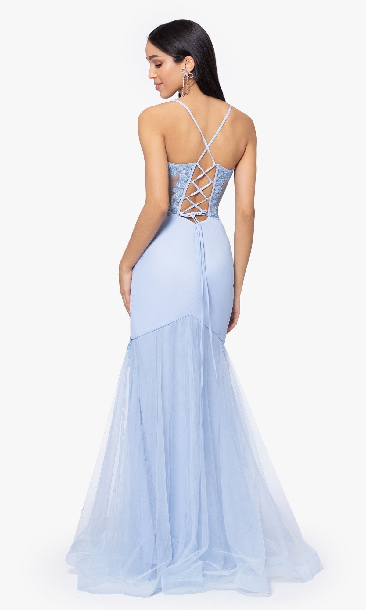 Blondie Nites Long Mermaid Prom Dress 3448BN Black / 0 Blondie Nites Long Mermaid Prom Dress 3448BN Black / 0