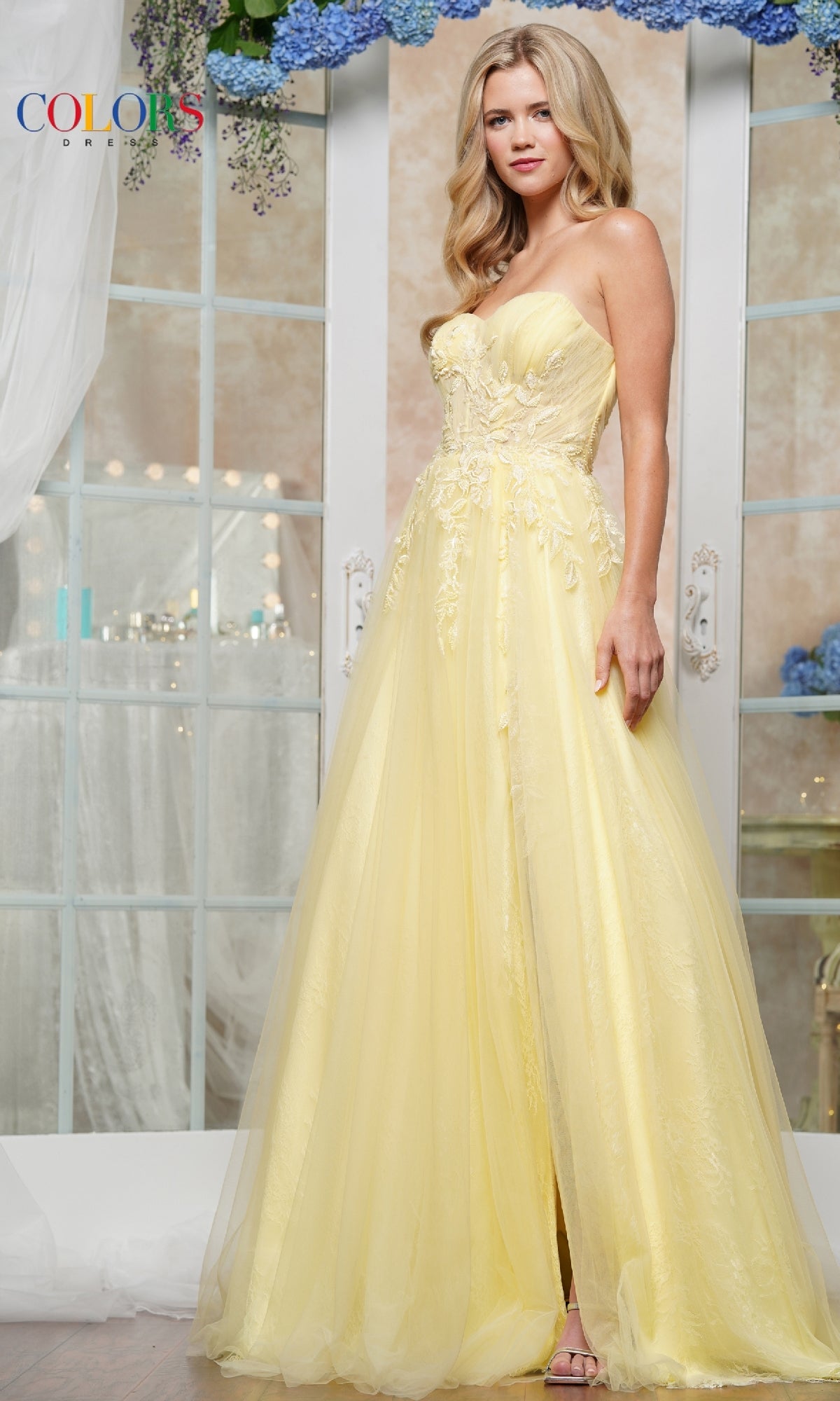 Strapless Long Prom Ball Gown: Colors Dress 3484