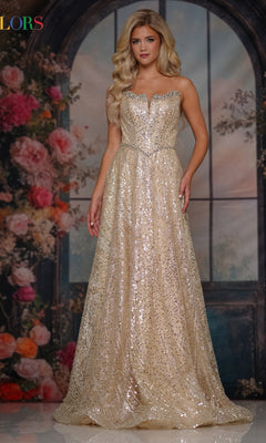 nude brown color dress Ava Presley 40043 Dress | Ava Presley Dresses main image 1