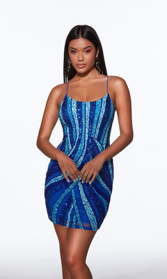 Alyce 40013 Short Homecoming Dress Royal/Turquoise / 14 Alyce 40013 Short Homecoming Dress Royal/Turquoise / 14