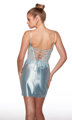 Alyce 40041 Short Homecoming Dress Ice Blue / 00