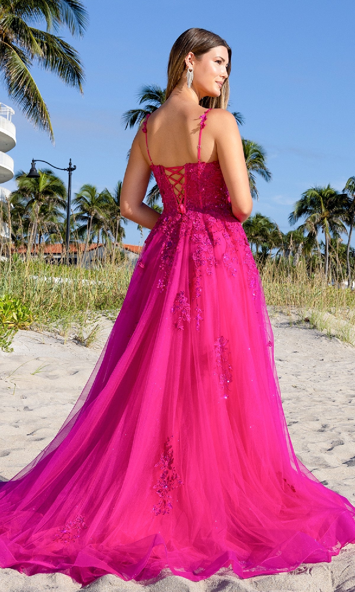 Long Corset Prom Ball Gown: Amelia Couture 4044