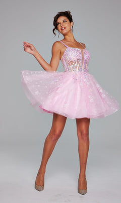 Jovani 40501 Short Homecoming Dress Pink / 00 Jovani 40501 Short Homecoming Dress Pink / 00