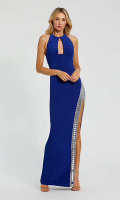 Backless Cut-Out Long Formal Dress with Beading PromGirl Backless Cut-Out Long Formal Dress with Beading PromGirl