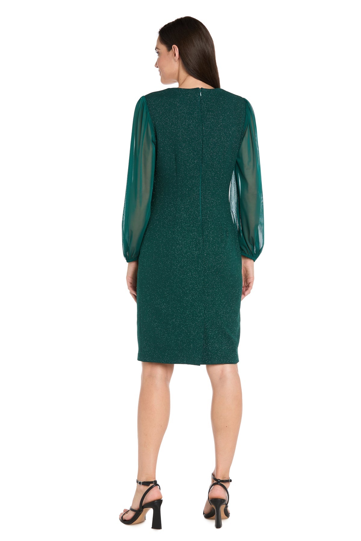 Green Knee-Length Party Dress with Long Sleeves PromGirl Green Knee-Length Party Dress with Long Sleeves PromGirl
