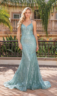 Long Glitter Mermaid Formal Prom Dress 4337