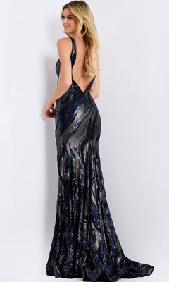 sachin and babi light blue dress Grey & Silver Evening Dresses main image 0