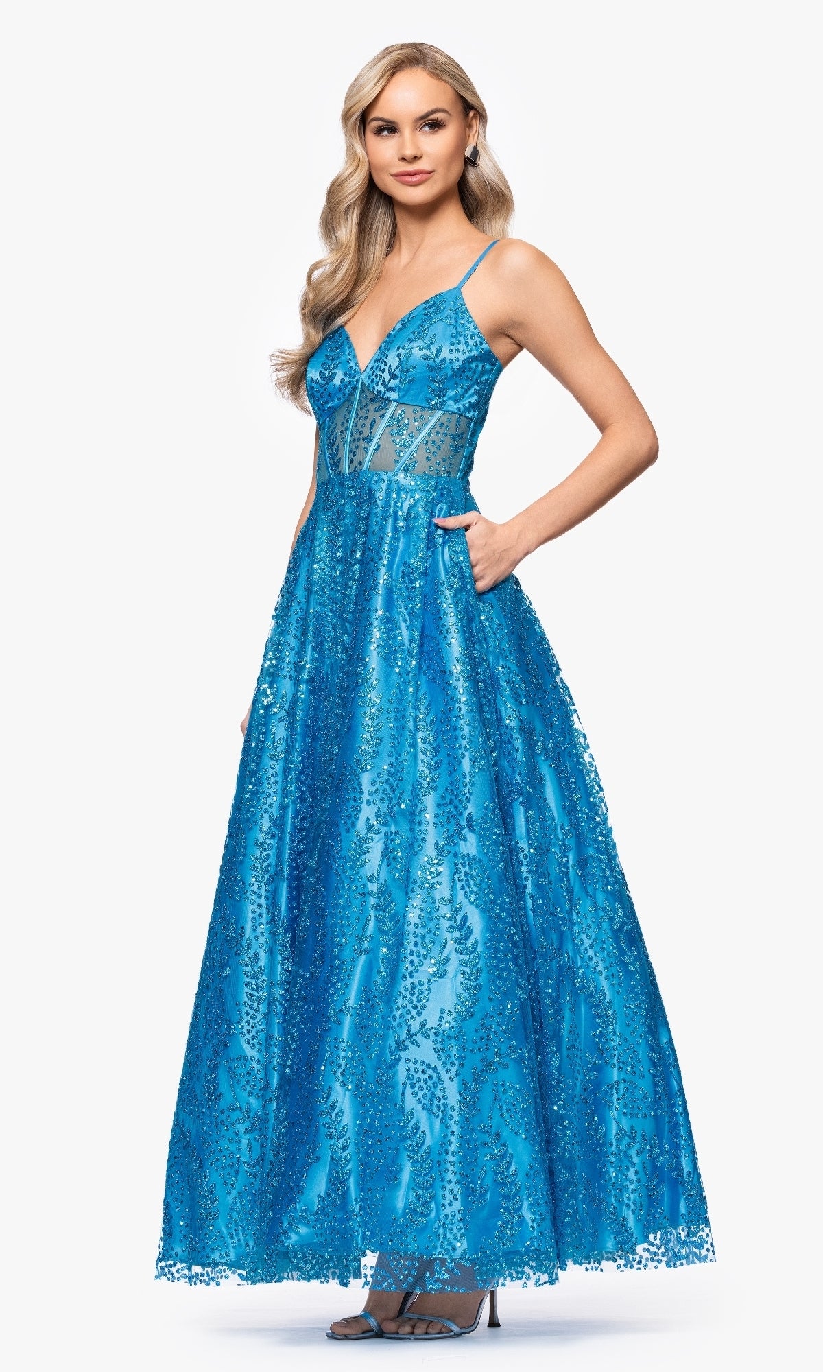 Long Prom Dress: Blondie Nites 4534BN