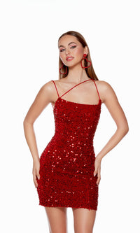 Short Sequin Homecoming Dress - Alyce 4750