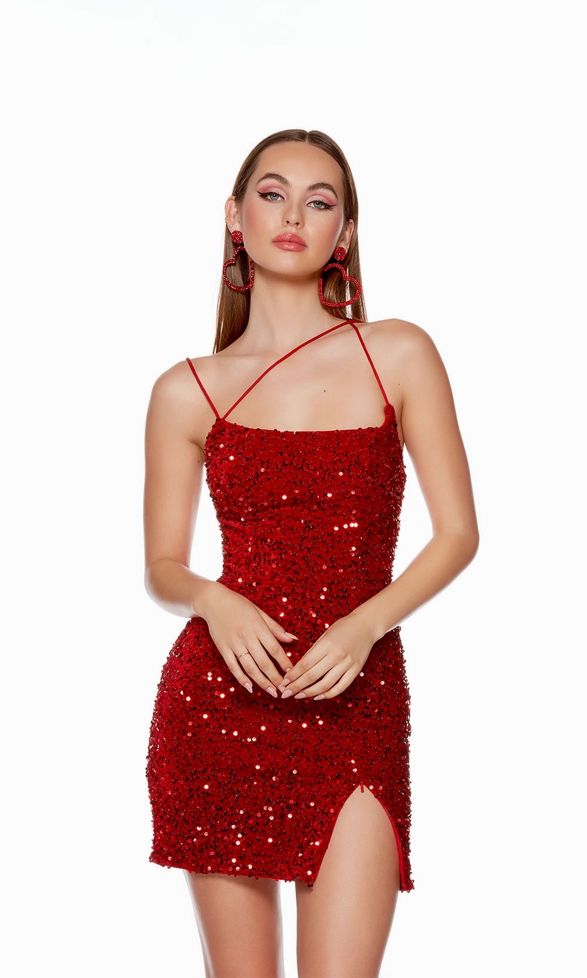 Short Sequin Homecoming Dress - Alyce 4750