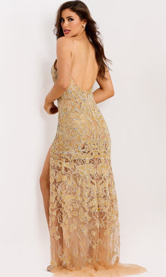 Jovani 48509 Long Prom Dress Nude / 14 Jovani 48509 Long Prom Dress Nude / 14