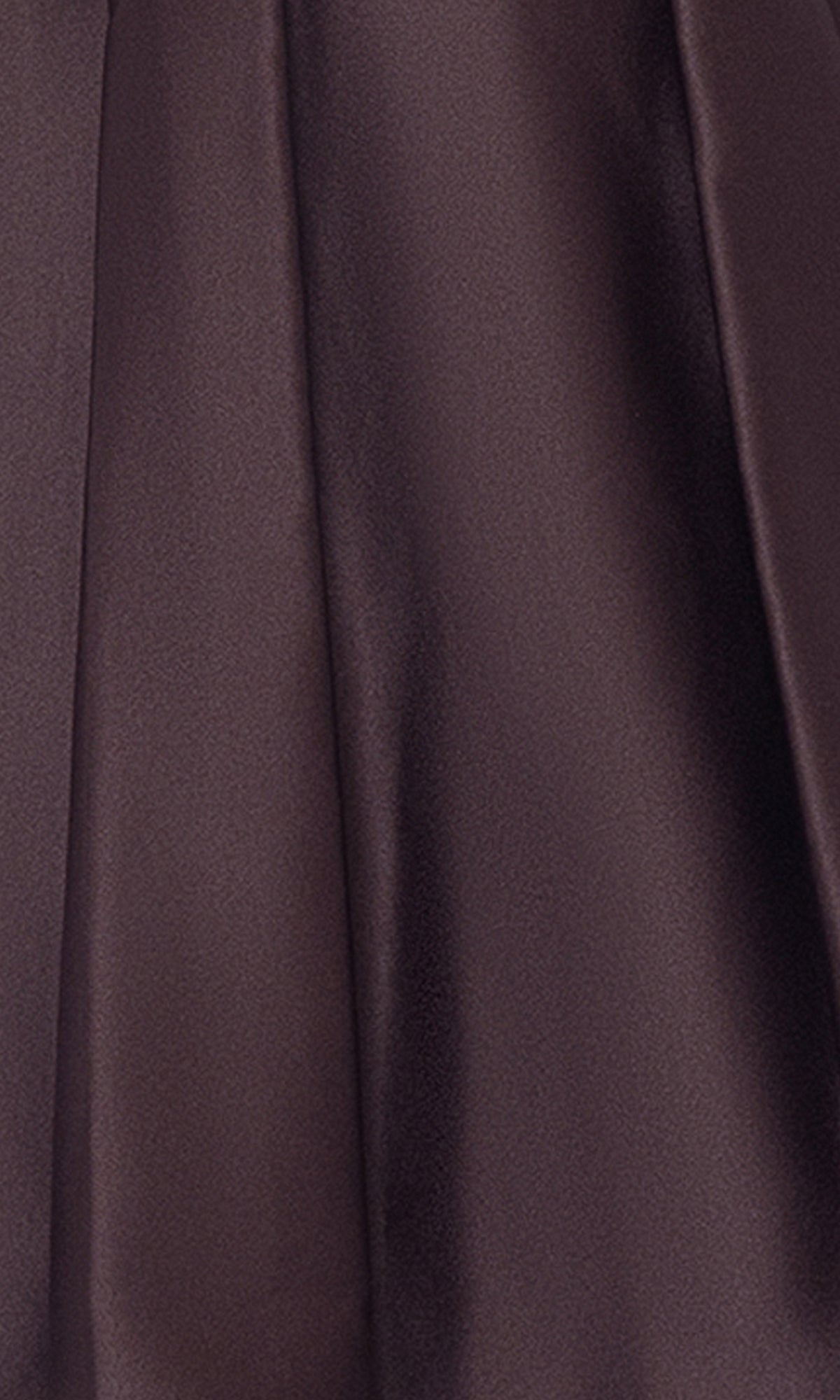 Close-up of dark brown, smooth, shiny fabric with soft folds and a subtle sheen—ideal for the Short Strapless Sweetheart Hoco Dress 4914BN, featuring a chic ruched waist.