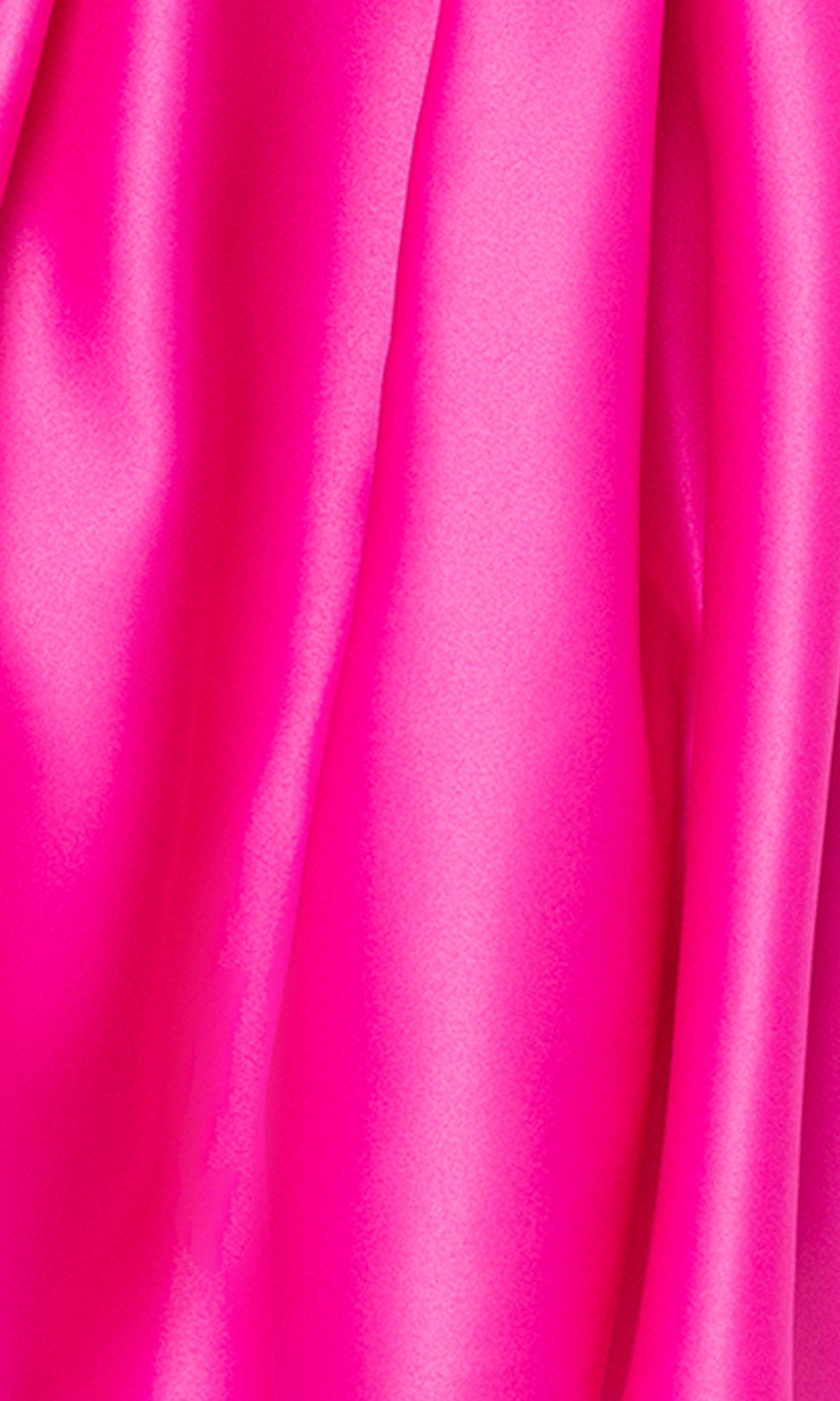 The Short Strapless Sweetheart Hoco Dress 4914BN features bright pink satin fabric with a smooth, shiny texture and soft folds—ideal for a stylish homecoming or cocktail look with an elegant ruched waist.
