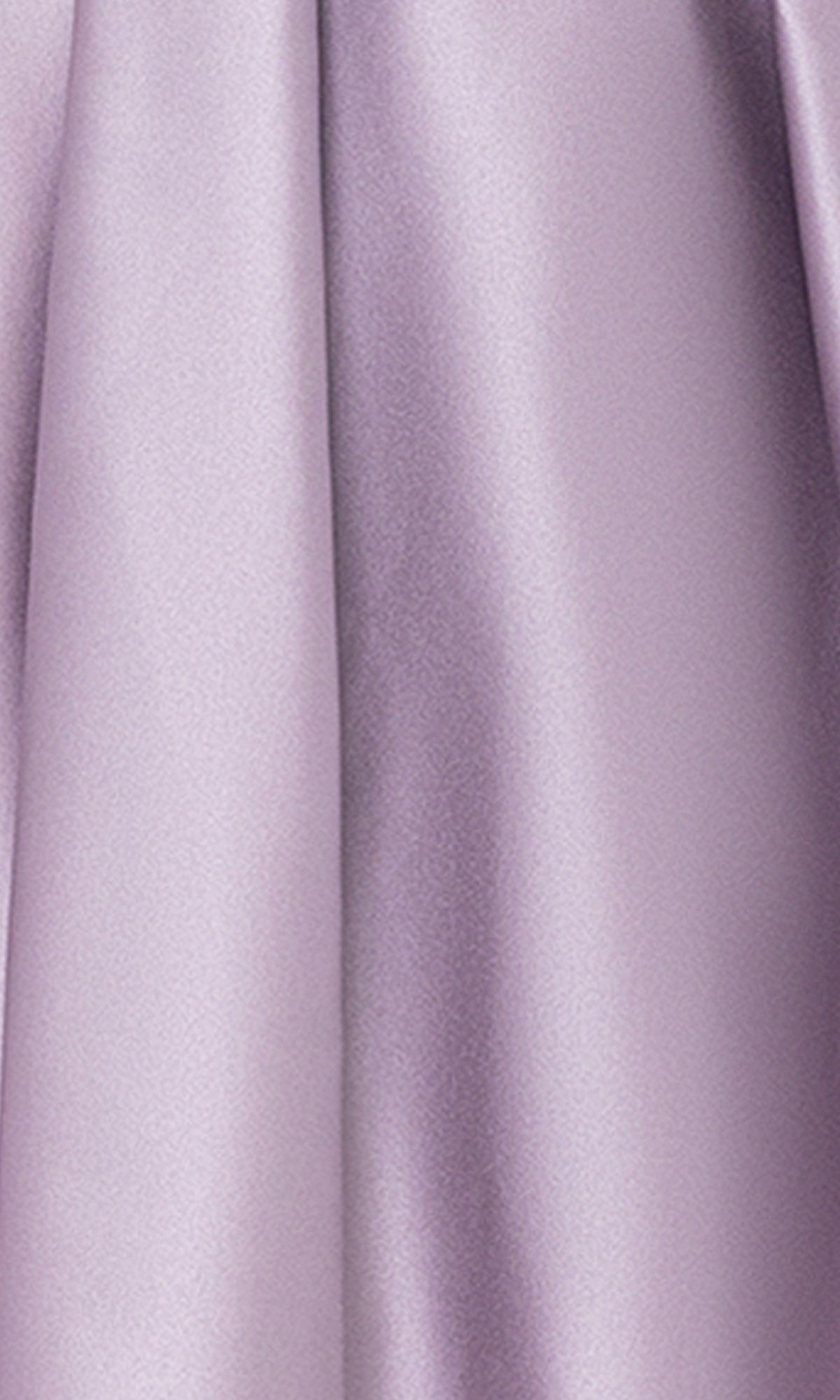 Close-up of smooth, shiny lavender satin fabric with soft light reflections—ideal for the Short Strapless Sweetheart Hoco Dress 4914BN, featuring a chic ruched waist and perfect for homecoming or cocktail events.