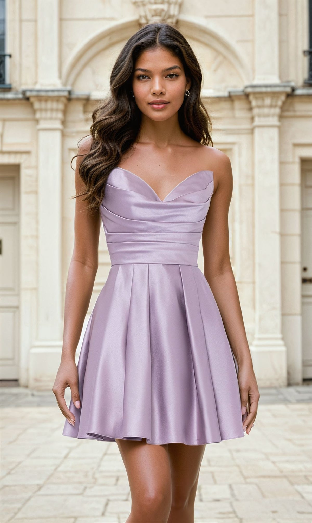 Layer Skirt Flirty Short Dress Homecoming main image 0