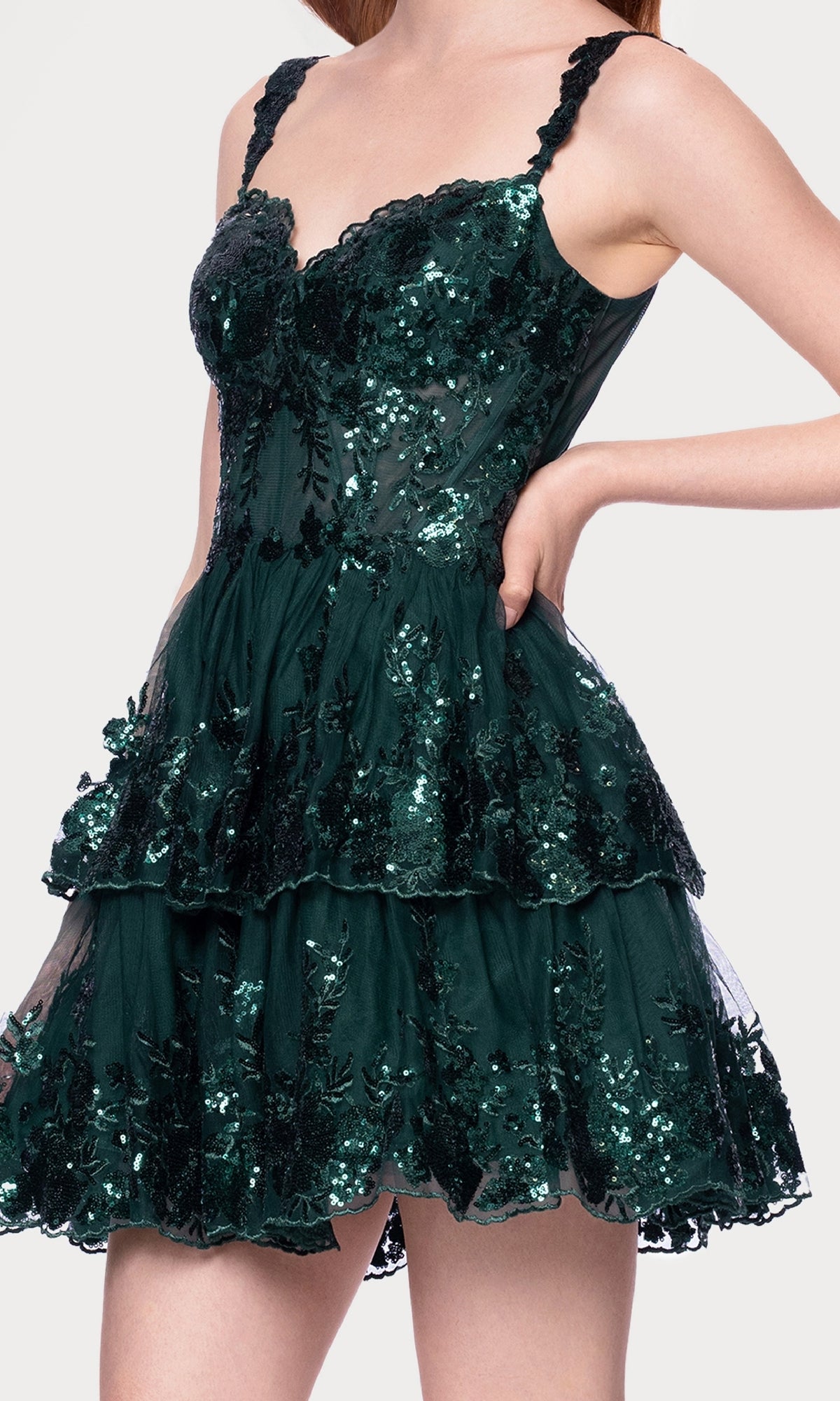 Short Ruffled Hoco Dress: Blondie Nites 4931BN