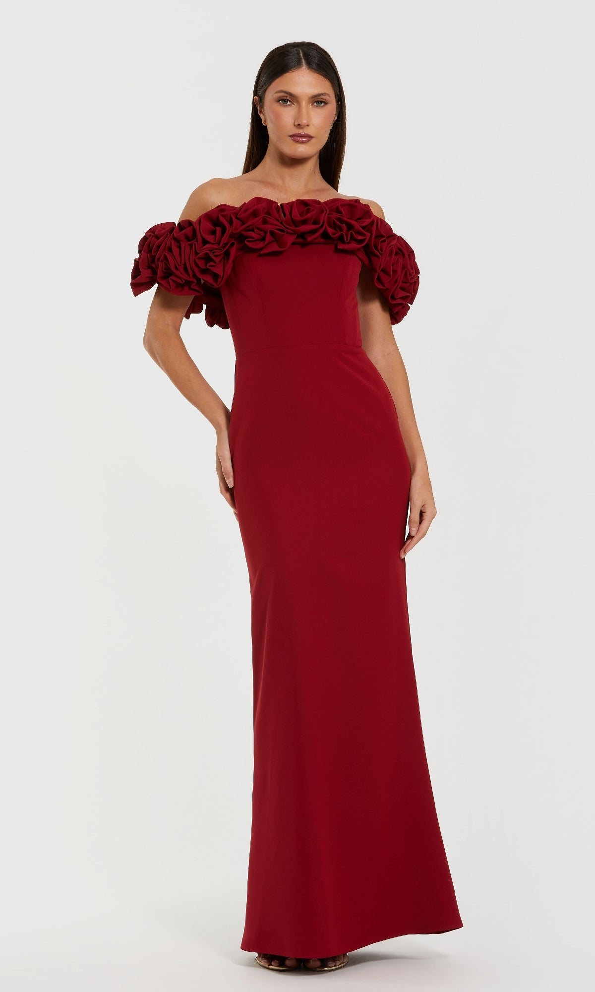 ruby red formal dresses Long Dress: Mac Duggal 50042 Ruby / 2 Gothic Pink Wedding Dress Size 6 Ruby Red MD2.19 Color:Black top hat only