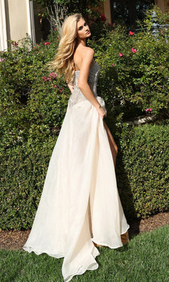 Long Prom Dress: Jovani 50260 Blush/Nude / 00 Long Prom Dress: Jovani 50260 Blush/Nude / 00