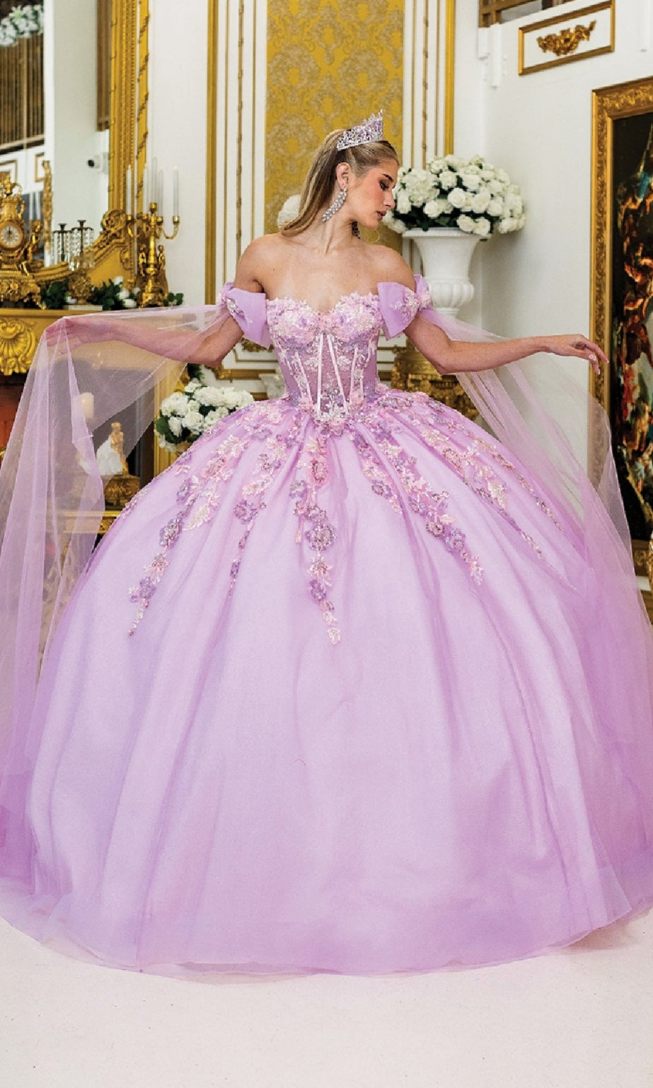 新品☆ 大人気完売品Loungedress QUEEN TEE ¥6,050 Dancing Queen 5057 Long Quinceanera Dress– PromGirl