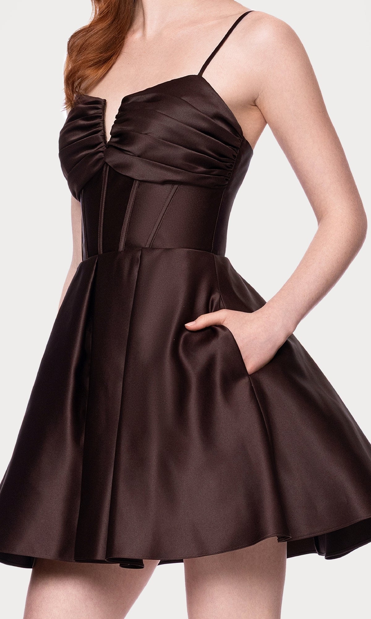 Lace-Up Short Hoco Dress: Blondie Nites 5107BN