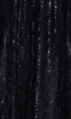 Close-up of black sequin fabric