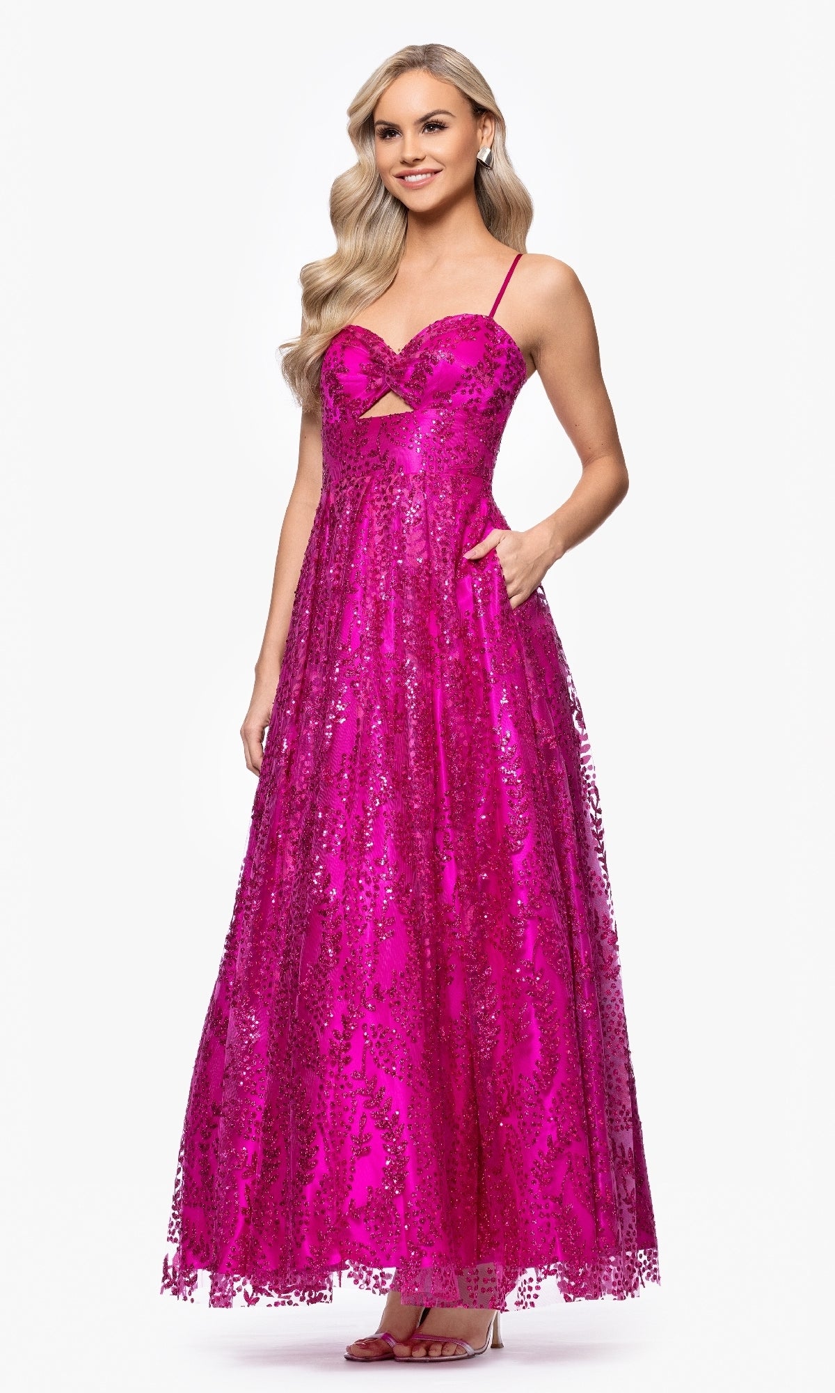 hot pink debs dress Blondie Nites 5362BN Long Prom Dress Hot Pink / 9