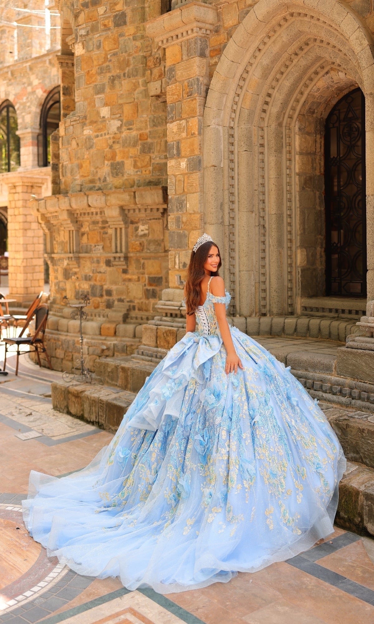 blue dress for baby girl Sky Blue Sweetheart Cutout Satin Mermaid Long Formal Dress with Slit main image 0