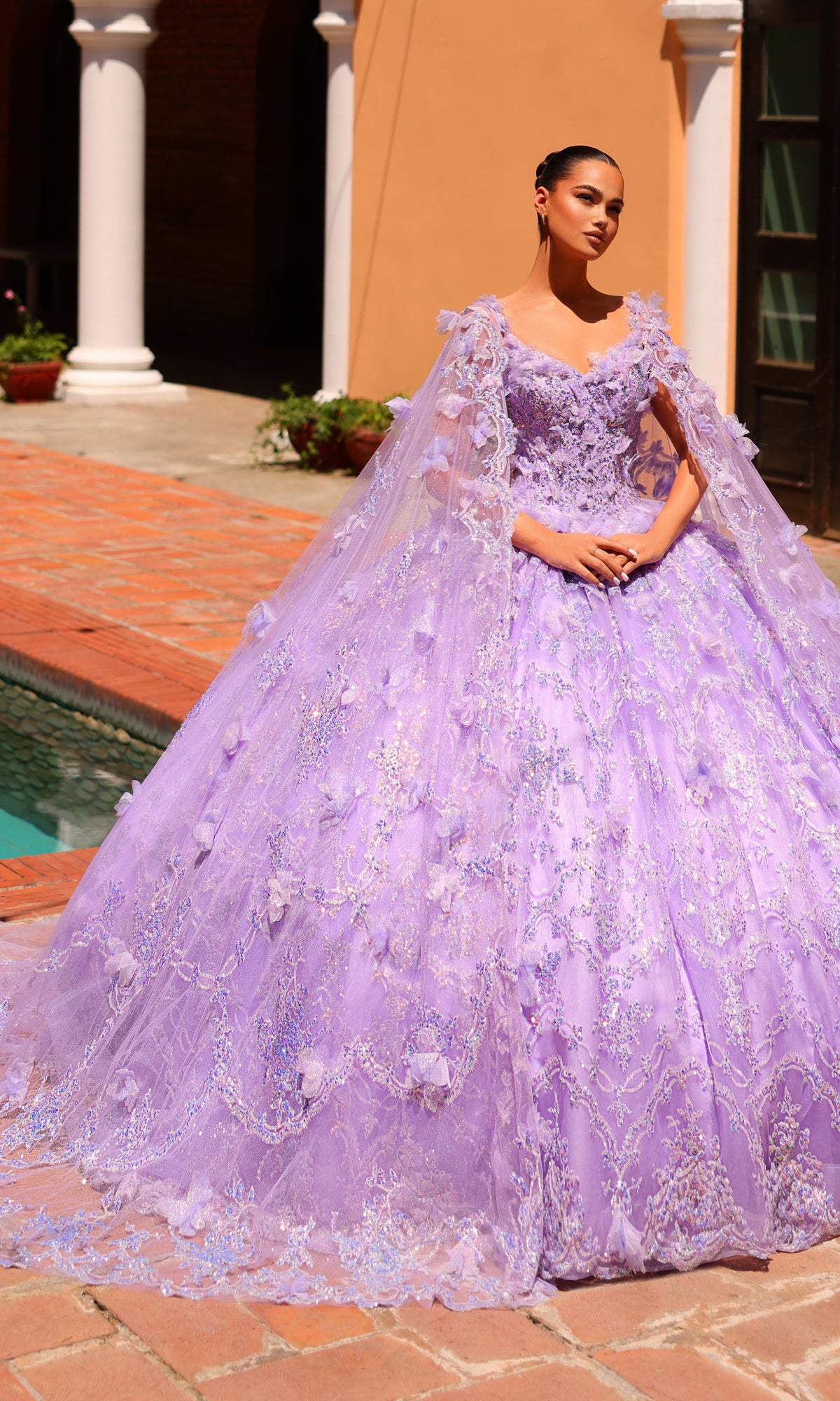 Amarra 54281 Lilac Purple Quinceañera Dress