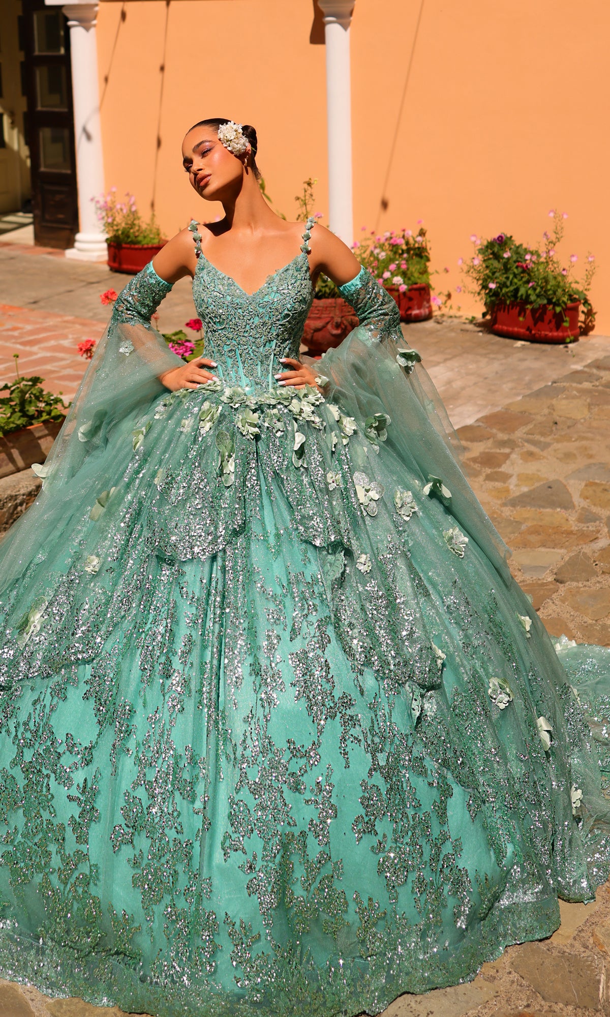 Amarra 54293 Corset Ball Gown Quinceañera Dress