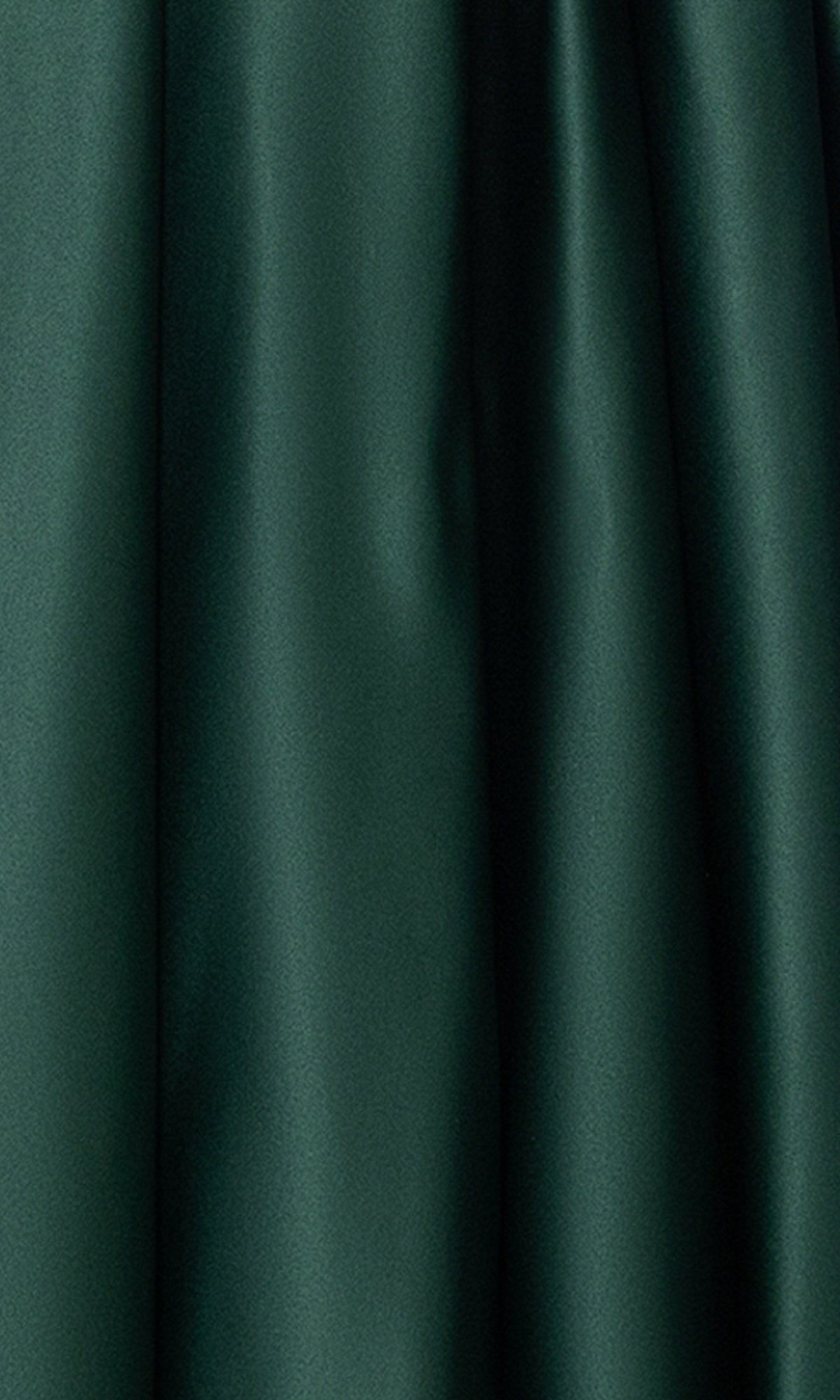 The Classic Long Prom Dress: Blondie Nites 5446BN features dark green satin with soft folds and a shiny finish, designed with a v-neck corset bodice, lace-up open back, and an elegant a-line silhouette.