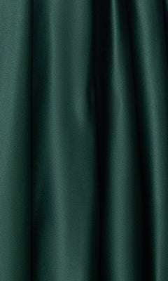 The Classic Long Prom Dress: Blondie Nites 5446BN features dark green satin with soft folds and a shiny finish, designed with a v-neck corset bodice, lace-up open back, and an elegant a-line silhouette.