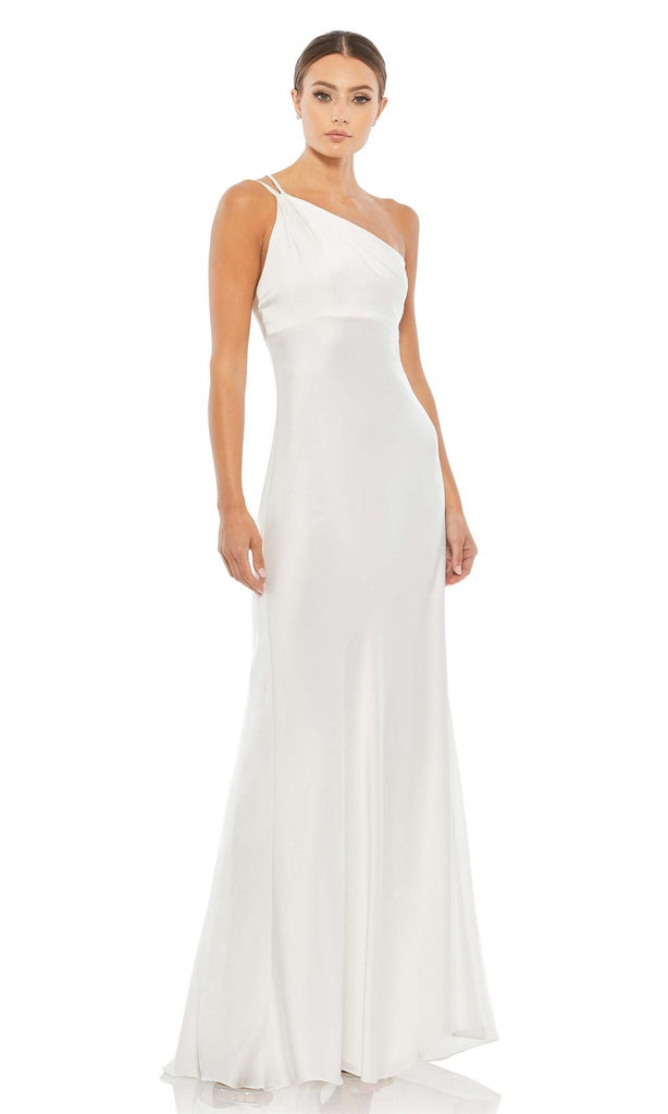 White Off the Shoulder Gown by Ieena for Mac Duggal | Rent the Runway