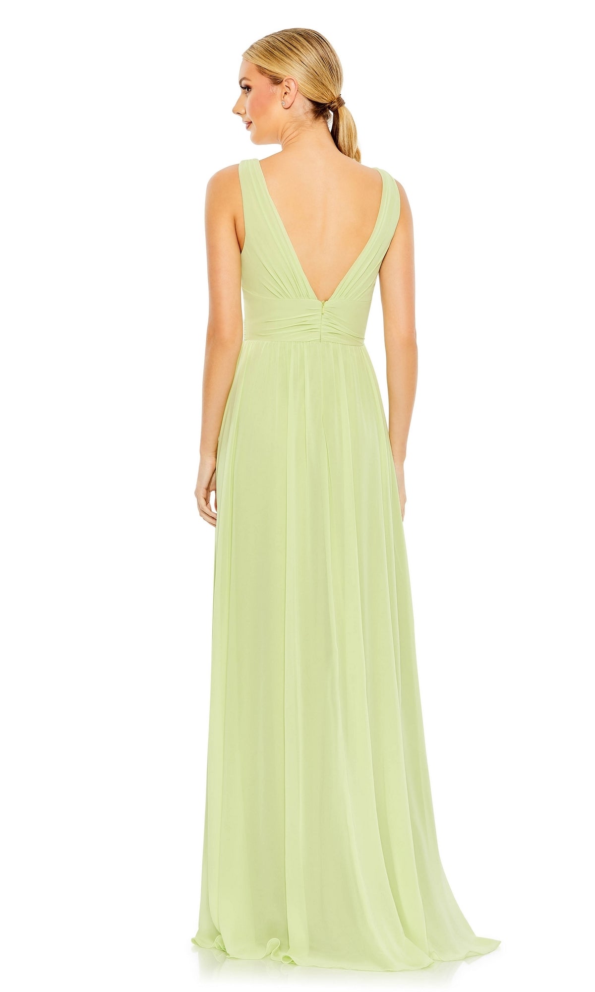 Lime Green Long A-Line Prom Dress with Slit 55793