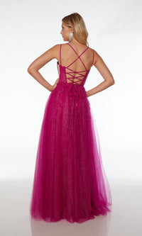 Alyce Open-Back A-Line Glitter Prom Dress 61498